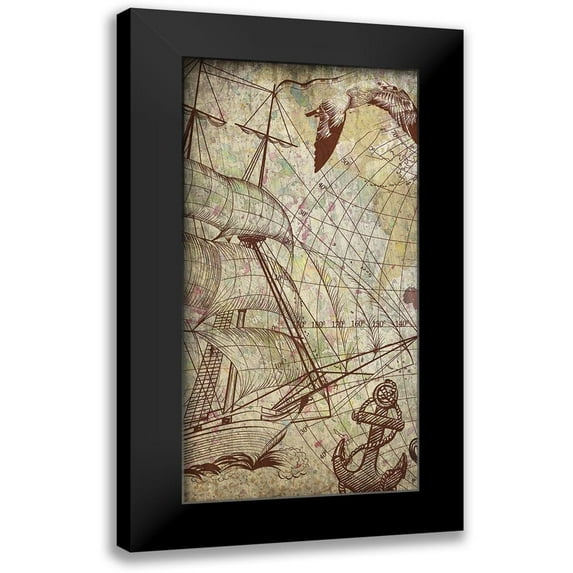 Kimberly, Allen 11x18 Black Modern Framed Museum Art Print Titled - Coastal Exploration