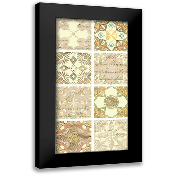 Kimberly, Allen 11x18 Black Modern Framed Museum Art Print Titled - Panel of Tiles 1