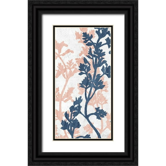 Kimberly, Allen 11x18 Black Ornate Wood Framed with Double Matting Museum Art Print Titled - Navy Branches 5