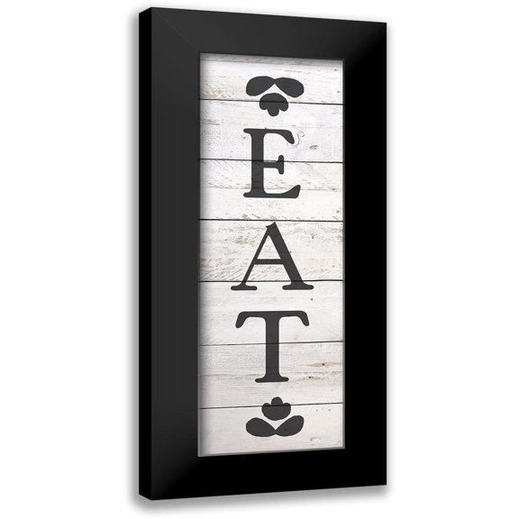 Kimberly, Allen 11x24 Black Modern Framed Museum Art Print Titled - Eat Panel