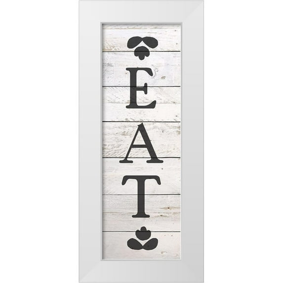 Kimberly, Allen 11x24 White Modern Wood Framed Museum Art Print Titled - Eat Panel