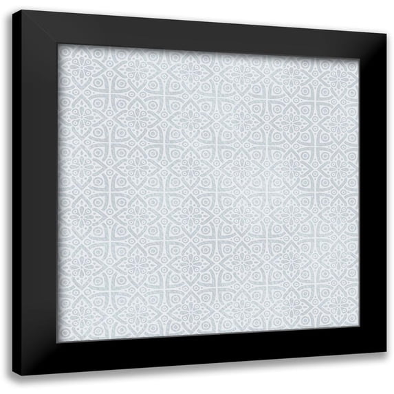 Kimberly, Allen 12x12 Black Modern Framed Museum Art Print Titled - Azure Coastal Pattern 2