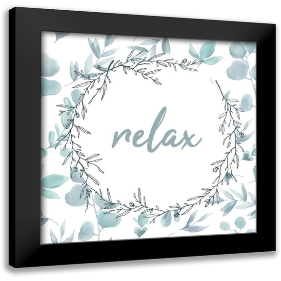 Kimberly, Allen 12x12 Black Modern Framed Museum Art Print Titled - Blue Bath 1