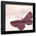 thumbnail image 1 of Kimberly, Allen 12x12 Black Modern Framed Museum Art Print Titled - Blush Butterflies 1, 1 of 5