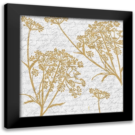 Kimberly, Allen 12x12 Black Modern Framed Museum Art Print Titled - Botanical Square B