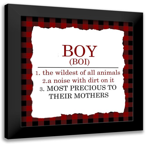 Kimberly, Allen 12x12 Black Modern Framed Museum Art Print Titled - Boy Definition