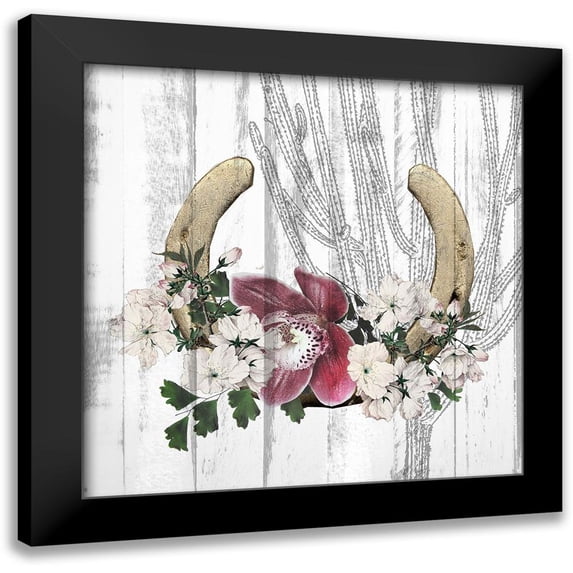 Kimberly, Allen 12x12 Black Modern Framed Museum Art Print Titled - Cactus Cowboy 4