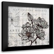 Kimberly, Allen 12x12 Black Modern Framed Museum Art Print Titled - Country Magnolia 1