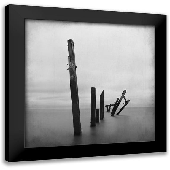 Kimberly, Allen 12x12 Black Modern Framed Museum Art Print Titled - Forgotten Dock