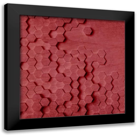 Kimberly, Allen 12x12 Black Modern Framed Museum Art Print Titled - Geo Grid 1