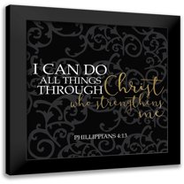 Kimberly, Allen 12x12 Black Modern Framed Museum Art Print Titled - I Can Black Square