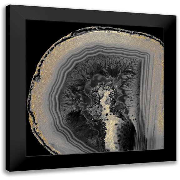 Kimberly, Allen 12x12 Black Modern Framed Museum Art Print Titled - Inverted Agate