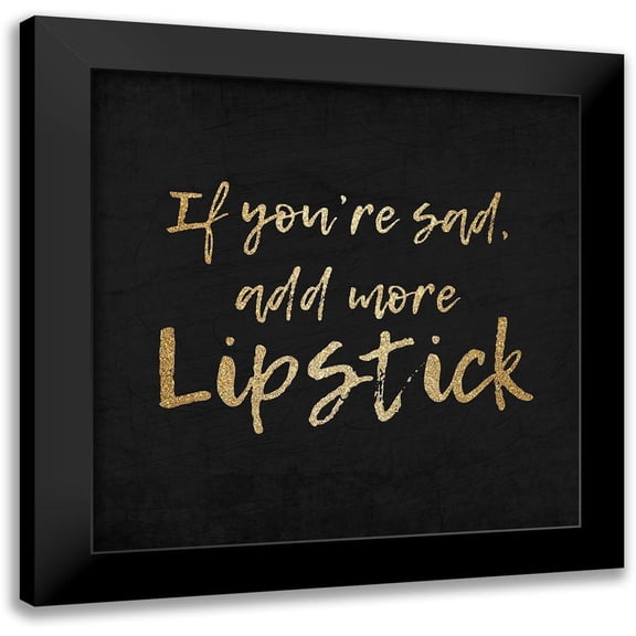 Kimberly, Allen 12x12 Black Modern Framed Museum Art Print Titled - Lips 2