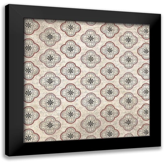 Kimberly, Allen 12x12 Black Modern Framed Museum Art Print Titled - Magnolia Series Pattern 1