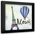 thumbnail image 1 of Kimberly, Allen 12x12 Black Modern Framed Museum Art Print Titled - Merci 1, 1 of 5