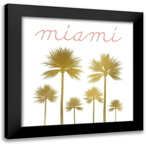 Kimberly, Allen 12x12 Black Modern Framed Museum Art Print Titled - Miami