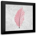 thumbnail image 1 of Kimberly, Allen 12x12 Black Modern Framed Museum Art Print Titled - Pink Leaf 3, 1 of 5