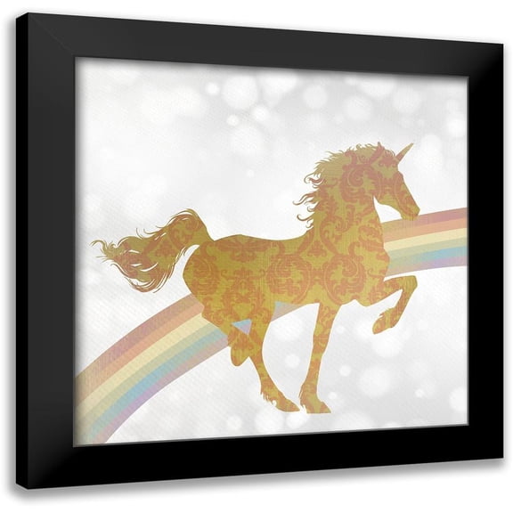 Kimberly, Allen 12x12 Black Modern Framed Museum Art Print Titled - Somewhere over the Rainbow 1