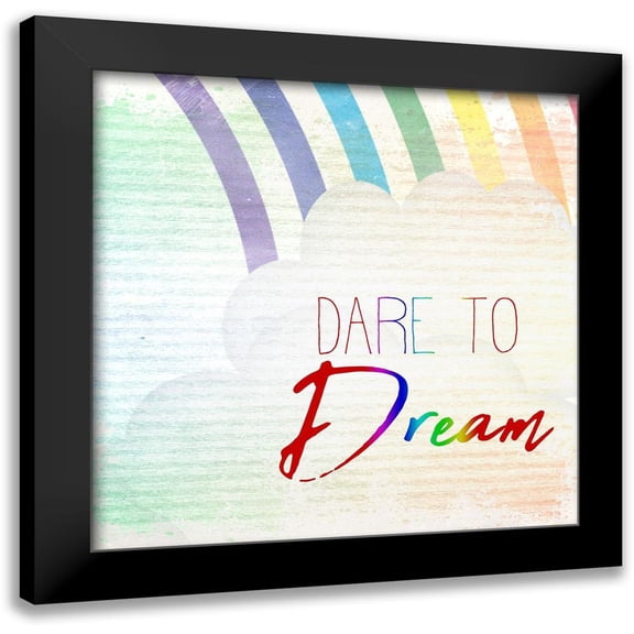 Kimberly, Allen 12x12 Black Modern Framed Museum Art Print Titled - Somewhere over the Rainbow 2