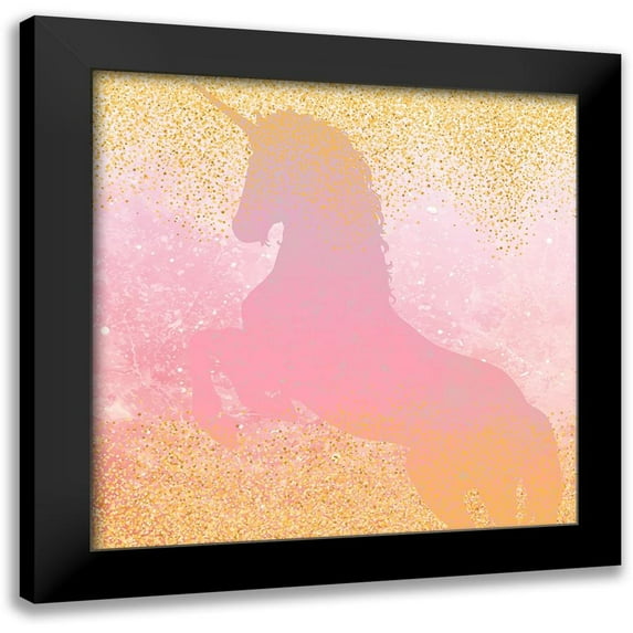 Kimberly, Allen 12x12 Black Modern Framed Museum Art Print Titled - Unicorns are Real 3