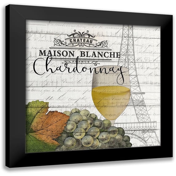 Kimberly, Allen 12x12 Black Modern Framed Museum Art Print Titled - Vino Paris 2