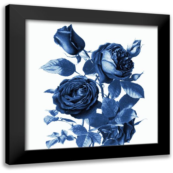 Kimberly, Allen 12x12 Black Modern Framed Museum Art Print Titled - White Indigo 2 v2