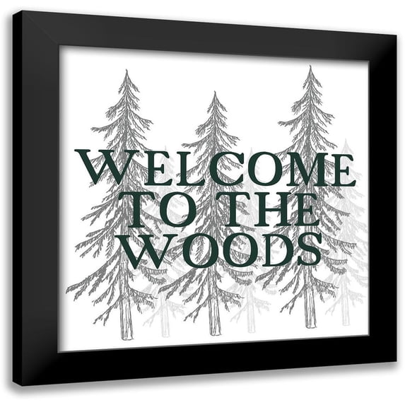 Kimberly, Allen 12x12 Black Modern Framed Museum Art Print Titled - Woodland Retreat 1