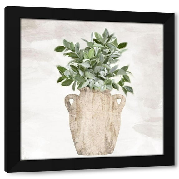 Kimberly Allen 12x12 Black Modern Wood Framed Wall Art Titled - Terracotta Vase 2