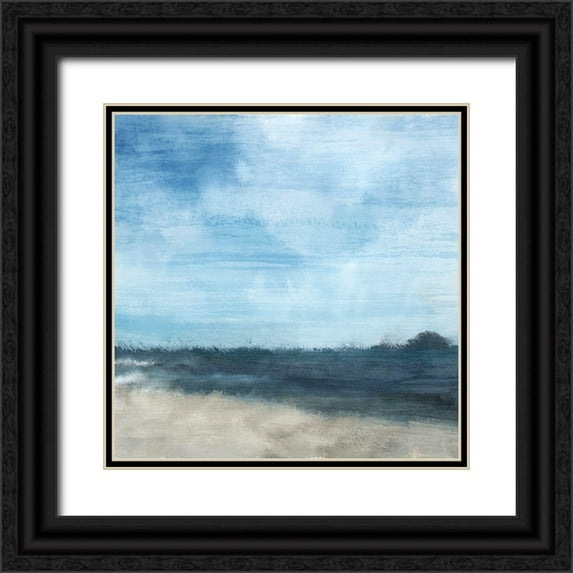 Kimberly, Allen 12x12 Black Ornate Wood Framed with Double Matting Museum Art Print Titled - At the Sea
