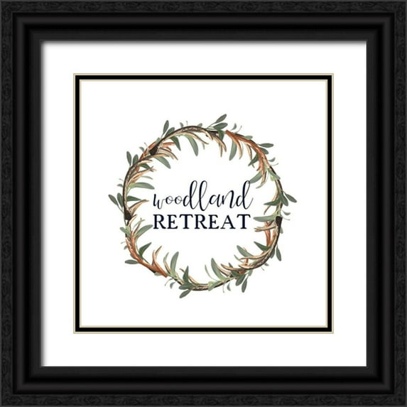 Kimberly, Allen 12x12 Black Ornate Wood Framed with Double Matting Museum Art Print Titled - In the Woods 2