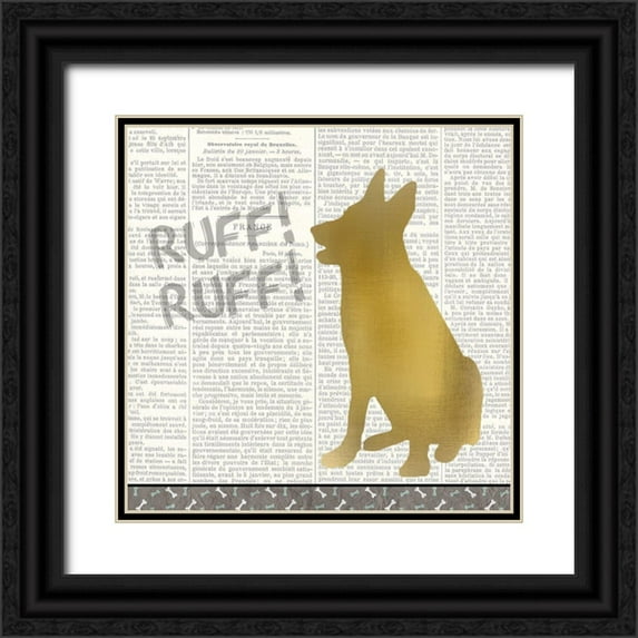 Kimberly, Allen 12x12 Black Ornate Wood Framed with Double Matting Museum Art Print Titled - Ruff Ruff 4