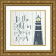 thumbnail image 1 of Kimberly, Allen 12x12 Gold Ornate Wood Framed with Double Matting Museum Art Print Titled - Anchor Lighthouse 2, 1 of 4