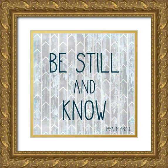 Kimberly, Allen 12x12 Gold Ornate Wood Framed with Double Matting Museum Art Print Titled - Be Still