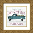 thumbnail image 1 of Kimberly, Allen 12x12 Gold Ornate Wood Framed with Double Matting Museum Art Print Titled - Country Egg Hunt, 1 of 4
