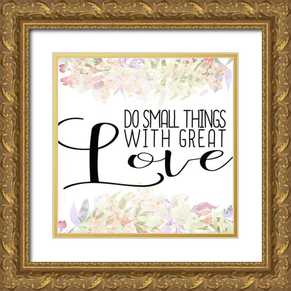 Kimberly, Allen 12x12 Gold Ornate Wood Framed with Double Matting Museum Art Print Titled - Do Small Things
