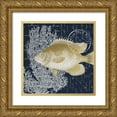 thumbnail image 1 of Kimberly, Allen 12x12 Gold Ornate Wood Framed with Double Matting Museum Art Print Titled - Fish Blues 2, 1 of 4