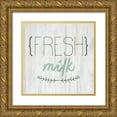 thumbnail image 1 of Kimberly, Allen 12x12 Gold Ornate Wood Framed with Double Matting Museum Art Print Titled - Fresh Milk, 1 of 4