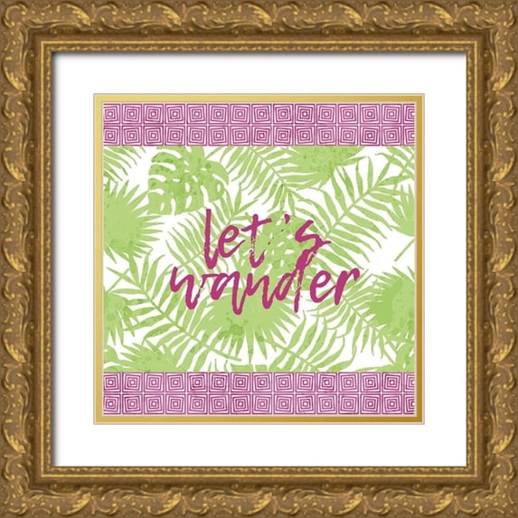 Kimberly, Allen 12x12 Gold Ornate Wood Framed with Double Matting Museum Art Print Titled - Lets Wander
