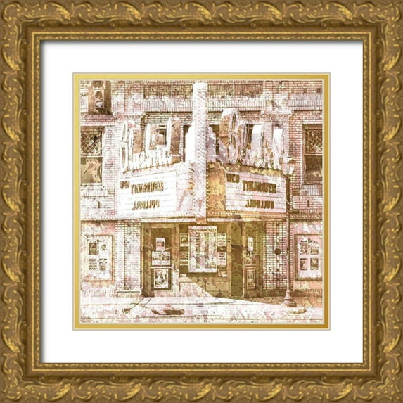 Kimberly, Allen 12x12 Gold Ornate Wood Framed with Double Matting Museum Art Print Titled - Marquee 4