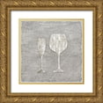 thumbnail image 1 of Kimberly, Allen 12x12 Gold Ornate Wood Framed with Double Matting Museum Art Print Titled - Neutral Wine 3, 1 of 4
