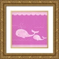 thumbnail image 1 of Kimberly, Allen 12x12 Gold Ornate Wood Framed with Double Matting Museum Art Print Titled - Pink Family 2, 1 of 4