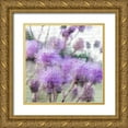 thumbnail image 1 of Kimberly, Allen 12x12 Gold Ornate Wood Framed with Double Matting Museum Art Print Titled - Purple Thistle 2, 1 of 4