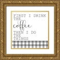 thumbnail image 1 of Kimberly, Allen 12x12 Gold Ornate Wood Framed with Double Matting Museum Art Print Titled - Rise and Grind 1, 1 of 4