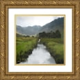 thumbnail image 1 of Kimberly, Allen 12x12 Gold Ornate Wood Framed with Double Matting Museum Art Print Titled - Up the River, 1 of 4