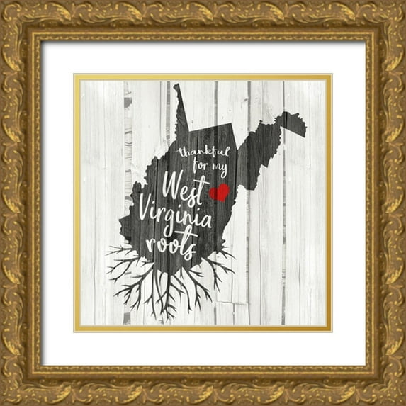 Kimberly, Allen 12x12 Gold Ornate Wood Framed with Double Matting Museum Art Print Titled - WV Roots