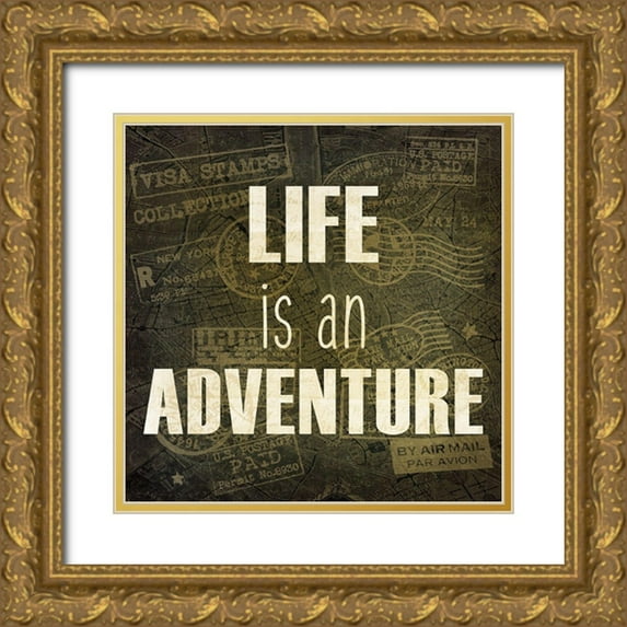 Kimberly, Allen 12x12 Gold Ornate Wood Framed with Double Matting Museum Art Print Titled - Wanderlust 2