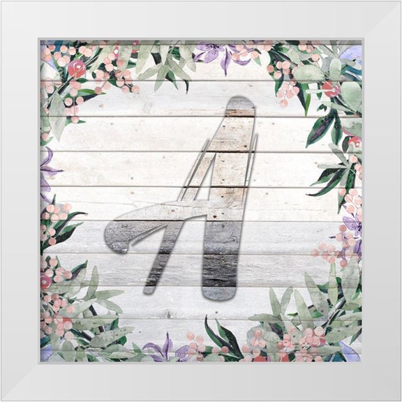 Kimberly, Allen 12x12 White Modern Wood Framed Museum Art Print Titled - A Monogram