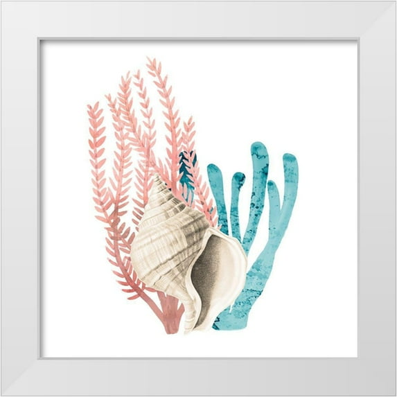 Kimberly, Allen 12x12 White Modern Wood Framed Museum Art Print Titled - Coral Cove 2
