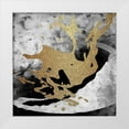 thumbnail image 1 of Kimberly, Allen 12x12 White Modern Wood Framed Museum Art Print Titled - Gold Splash 1, 1 of 4
