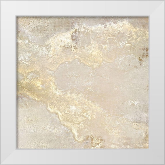 Kimberly, Allen 12x12 White Modern Wood Framed Museum Art Print Titled - Golden Stream